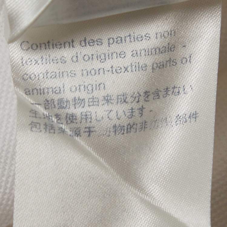 مملوكة مسبقًا Louis Vuitton White Pique Polo T-Shirt L