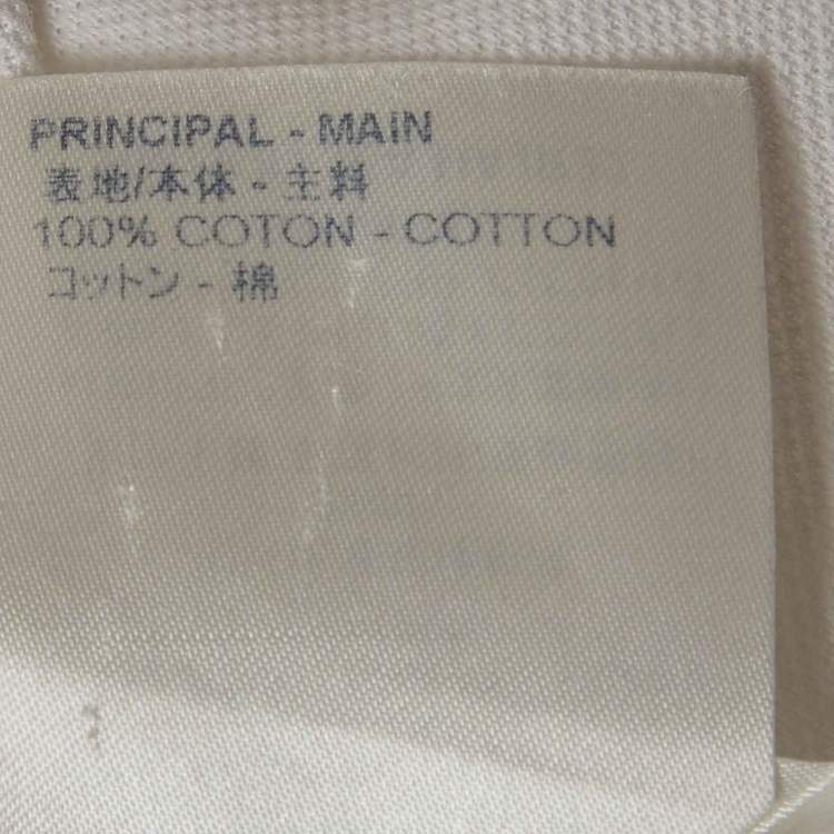 مملوكة مسبقًا Louis Vuitton White Pique Polo T-Shirt L