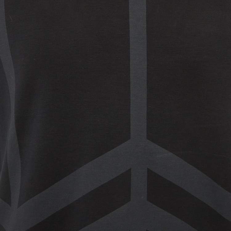 Pre Owned Louis Vuitton Black Check Jersey T-Shirt M