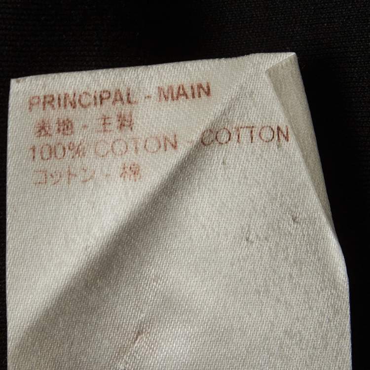 Pre Owned Louis Vuitton Black Check Jersey T-Shirt M