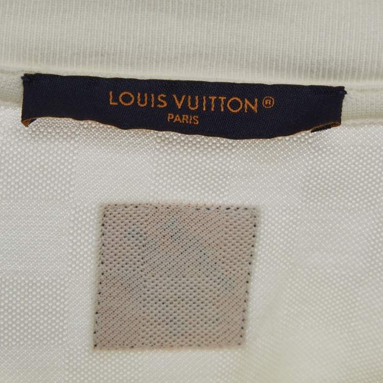 Pre Owned Louis Vuitton Multicolour Pique Damier Gradient T-Shirt M