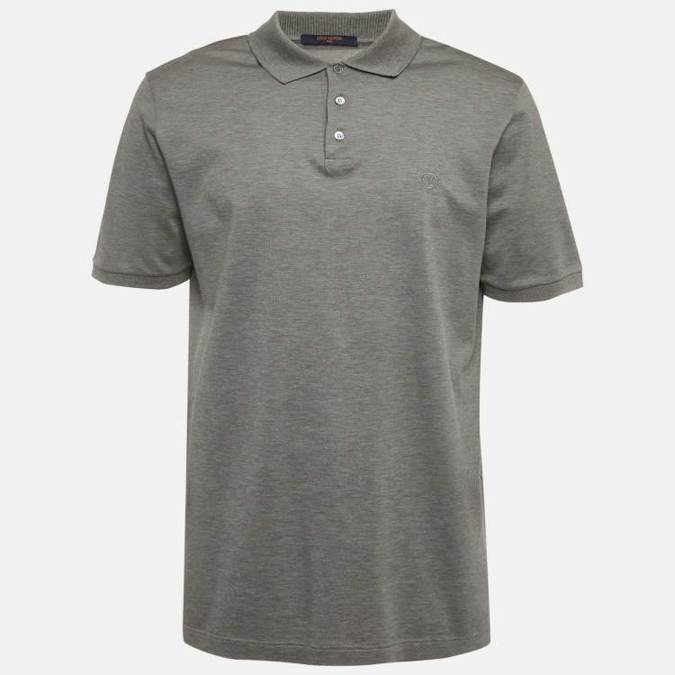 Pre Owned Louis Vuitton Grey Cotton Polo T-Shirt XXL