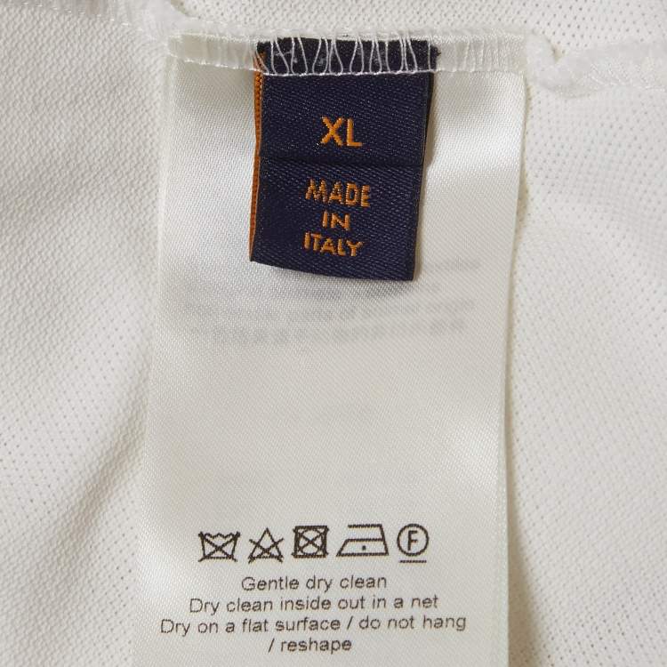 Pre Owned Louis Vuitton White Cotton Polo T-Shirt XL