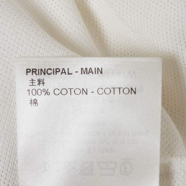 Pre Owned Louis Vuitton White Cotton Polo T-Shirt XL