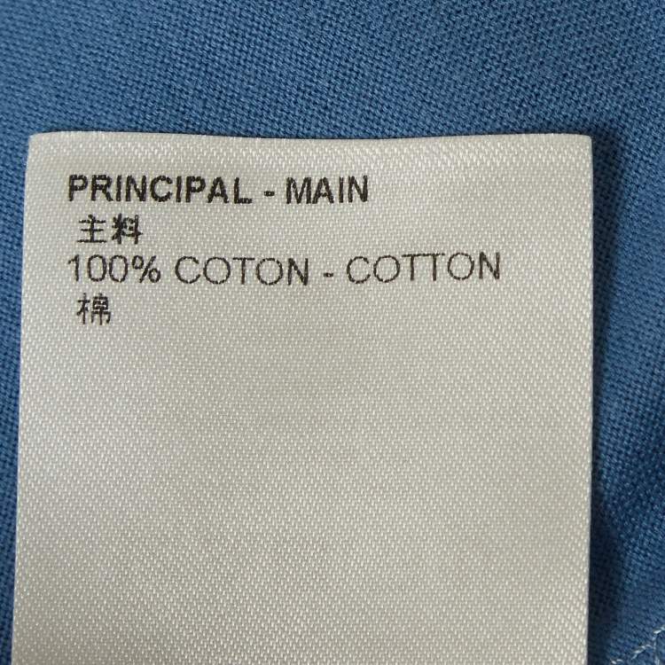 Pre Owned Louis Vuitton Blue LV Logo Classic T-Shirt XXL