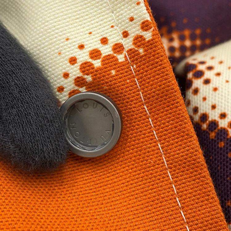 Pre Owned Louis Vuitton Camouflage Pattern Mountain Parka Size 50 Orange/Multicolor Cotton100%