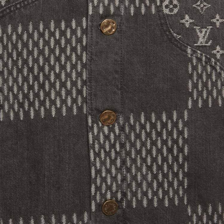 Pre Owned Louis Vuitton X Nigo Grey Denim Monogram Jacket M