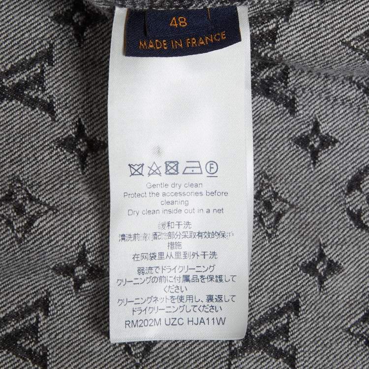 Pre Owned Louis Vuitton X Nigo Grey Denim Monogram Jacket M