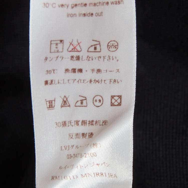 Pre Owned Louis Vuitton Black Cotton Polo T-Shirt XL