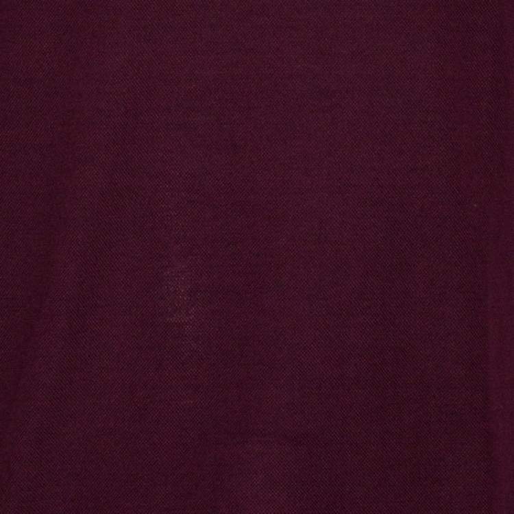 مملوكة مسبقًا Louis Vuitton Wine Cotton Pique Polo T Shirt L 