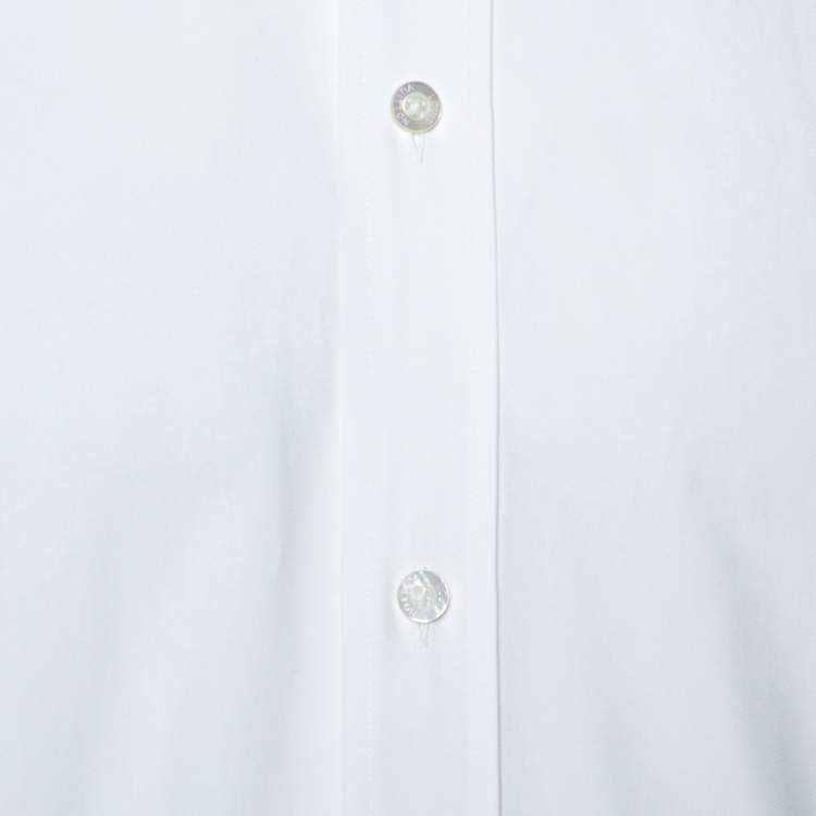 Pre Owned Louis Vuitton White Cotton Long Sleeve Shirt M