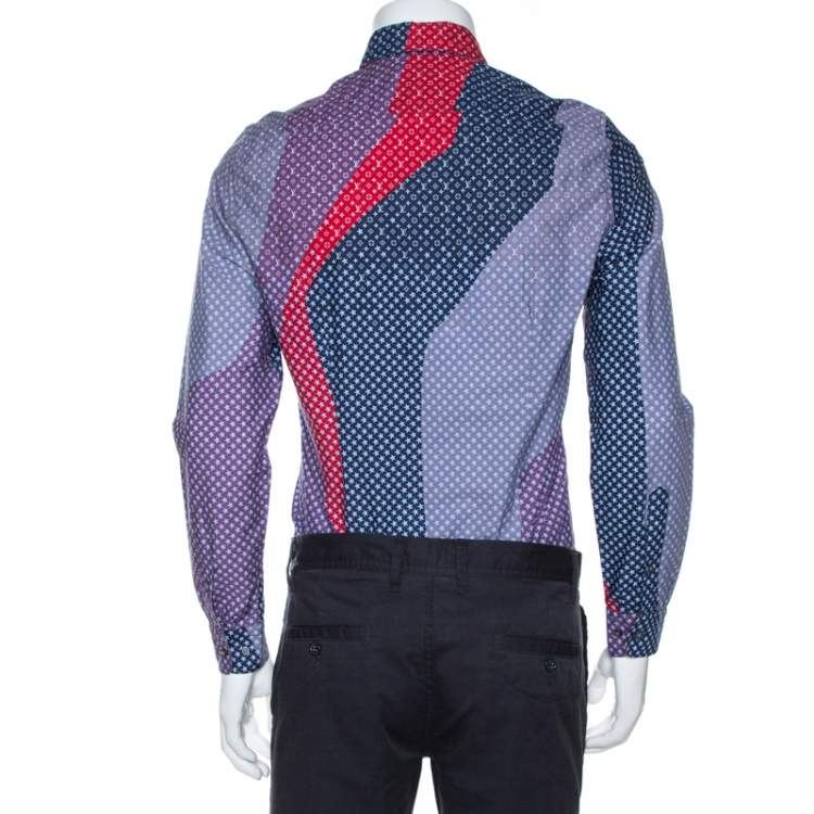 Pre Owned Louis Vuitton Multicolor Cotton Acapulco Long Sleeve Shirt M