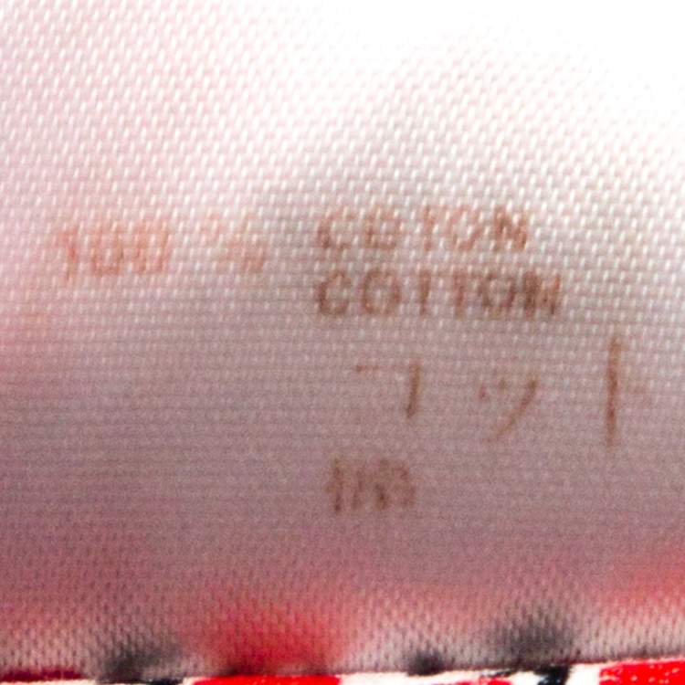 Pre Owned Louis Vuitton Red Printed Cotton Long Sleeve Shirt M