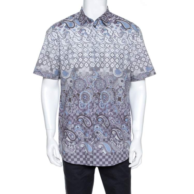 Louis Vuitton Printed Cotton Short-sleeved Shirt Multico. Size S0