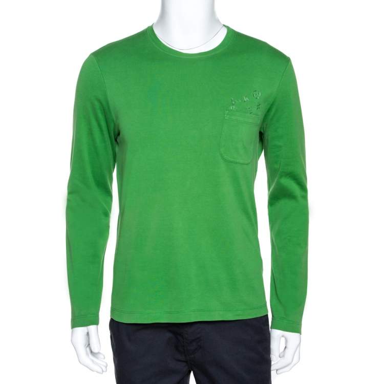 Louis Vuitton Green Cotton Monogram Detail Long Sleeve T-Shirt M Louis  Vuitton | The Luxury Closet