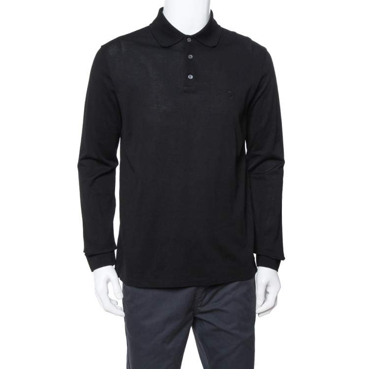 Louis Vuitton Authentic Mens Black Shirt Long Sleeve Formal 