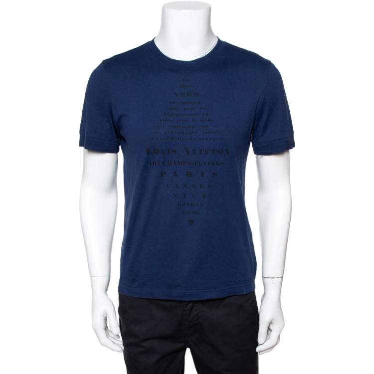 Louis Vuitton Printed Cotton Overshirt Blue. Size M0