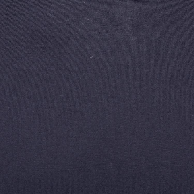 Pre Owned Louis Vuitton Navy Blue Cotton LV Cards Print Back T-Shirt XXL