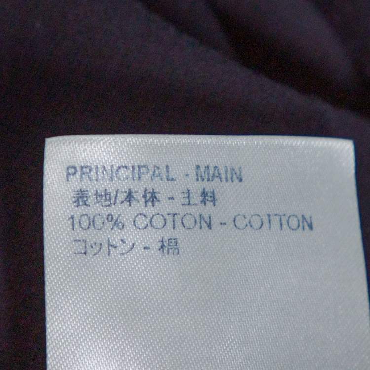 Pre Owned Louis Vuitton Navy Blue Cotton LV Cards Print Back T-Shirt XXL