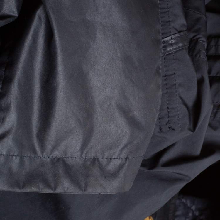 Pre Owned Louis Vuitton Dark Navy Quilt Detail Detachable Hooded Parka XXL