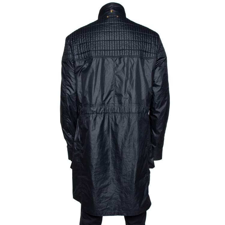 Pre Owned Louis Vuitton Dark Navy Quilt Detail Detachable Hooded Parka XXL