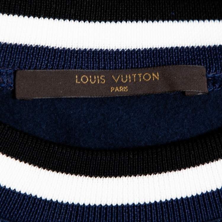Pre Owned Louis Vuitton x Chapman Brothers Blue Lion Flock Print Sweatshirt L