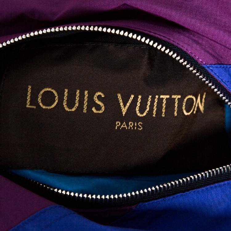 Pre Owned Louis Vuitton Colorblock Synthetic Qulited Reversible Gilet L