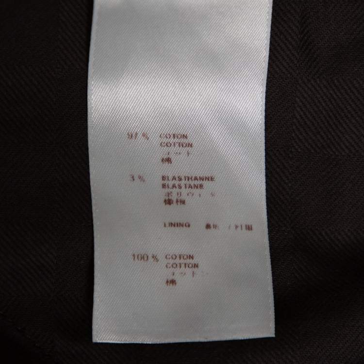 Pre Owned Louis Vuitton Brown Denim Tapered Leg Jeans XL