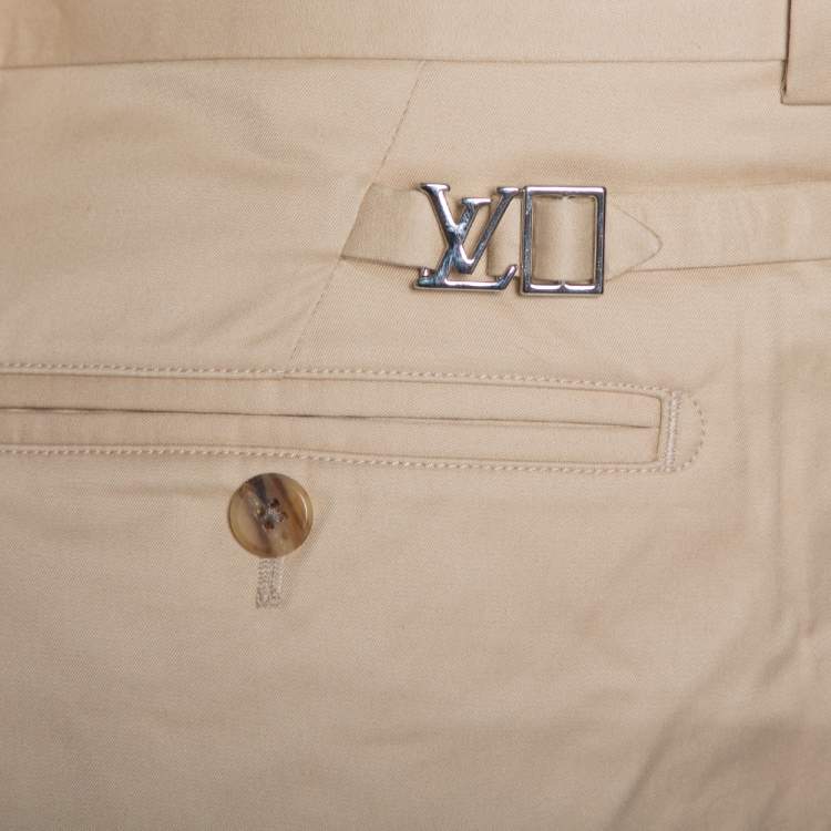 مملوكة مسبقًا Louis Vuitton Beige Cotton Knee Length Shorts XXL