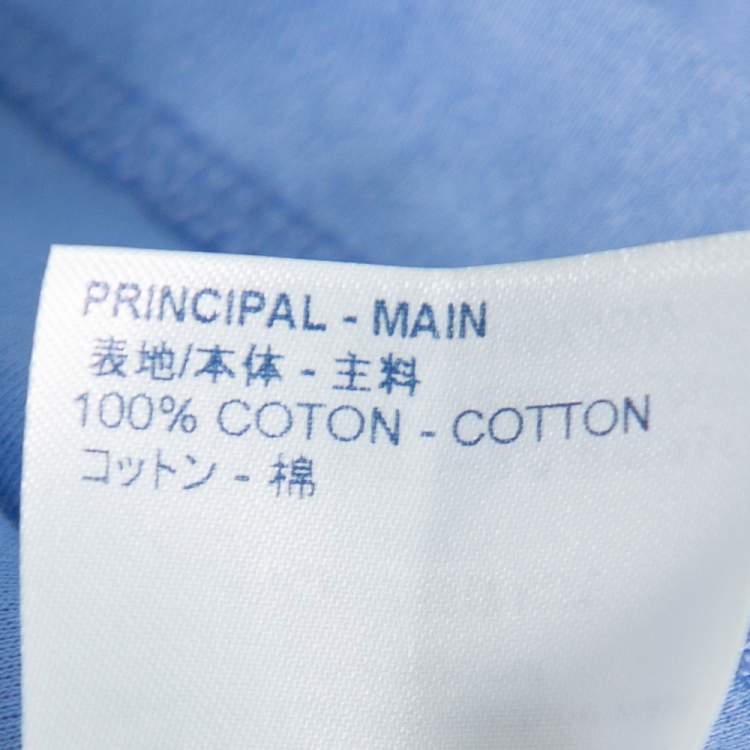 Pre Owned Louis Vuitton Lavender Cotton Damier Pocket Crewneck T-Shirt L
