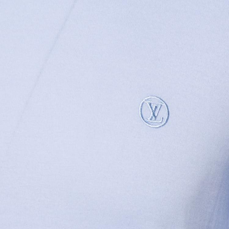 Pre Owned Louis Vuitton Lavender Cotton Classic Crewneck T-Shirt L