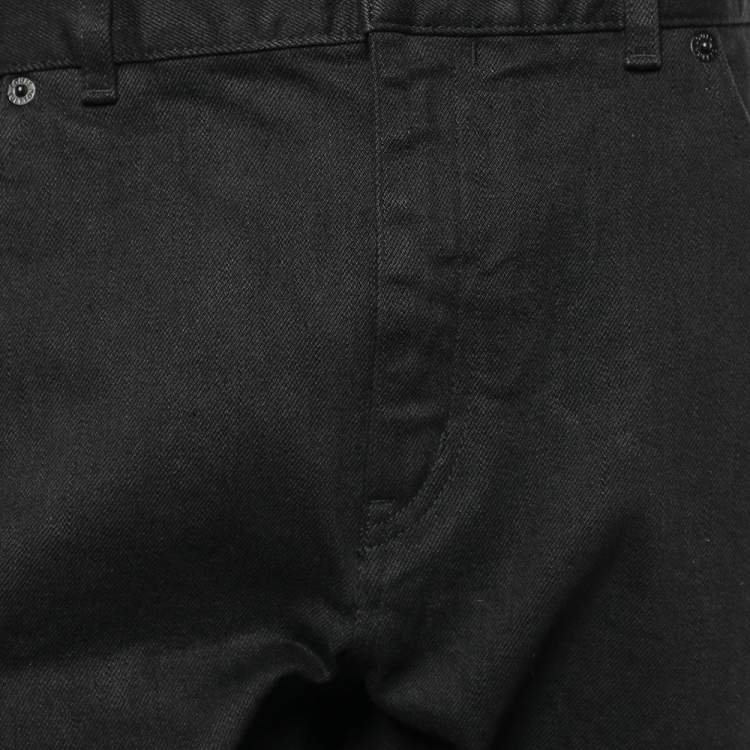 Pre Owned Louis Vuitton Black Denim Stretch Slim Fit Jeans XXL