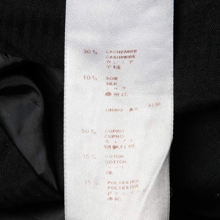 Pre Owned Louis Vuitton Navy Blue Cashmere & Silk Trousers L