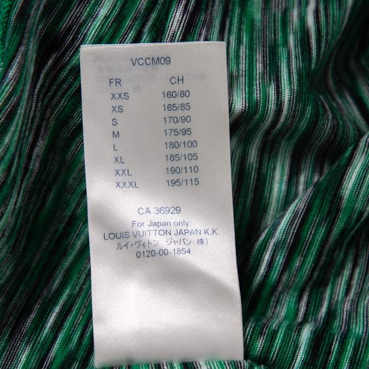 Pre Owned Louis Vuitton Green Cotton Big Logo Galaxy Print Crew Neck T-Shirt XXL