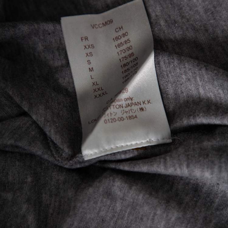 Pre Owned Louis Vuitton Grey Cotton Contrast Rib Detailed Crew Neck T-Shirt XXL