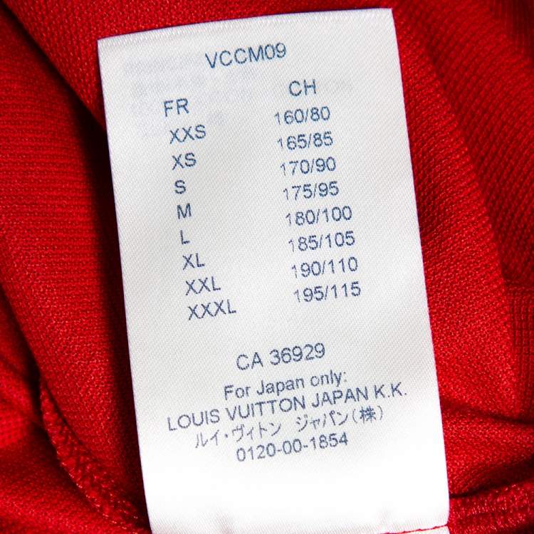 Pre Owned Louis Vuitton Red Cotton Pique Polo T-Shirt XL 