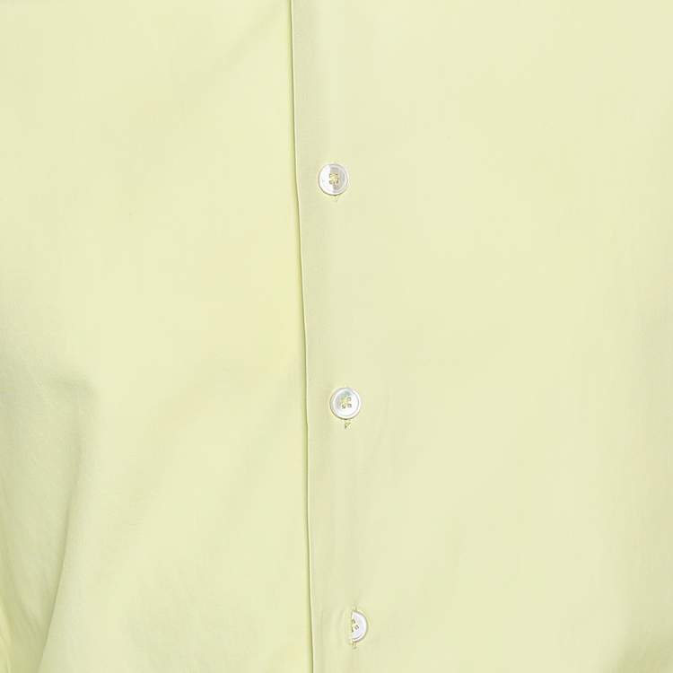 Pre Owned Louis Vuitton Yellow Cotton Long Sleeve Shirt S