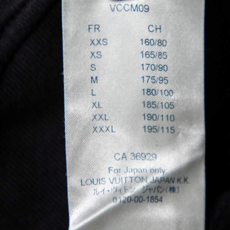 Pre Owned Louis Vuitton Black Cotton Circle Cut Pull-Over Hoodie L
