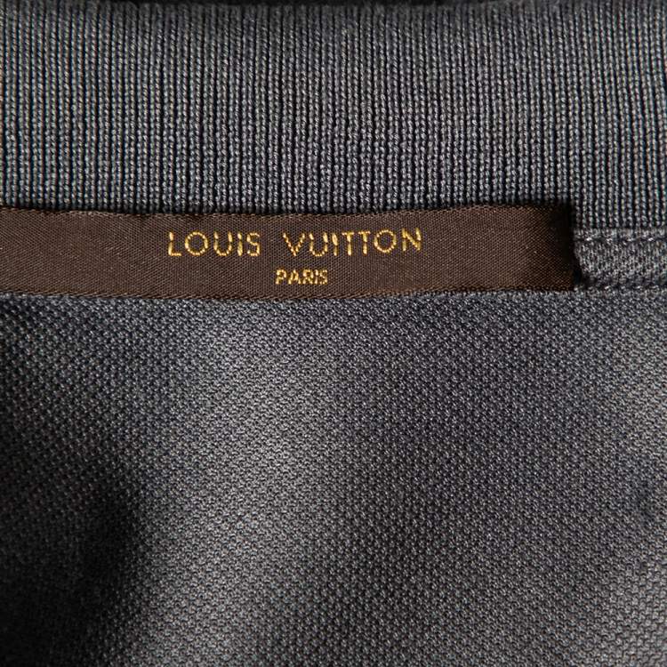 مملوكة مسبقًا Louis Vuitton Grey Cotton Pique Polo T-Shirt S