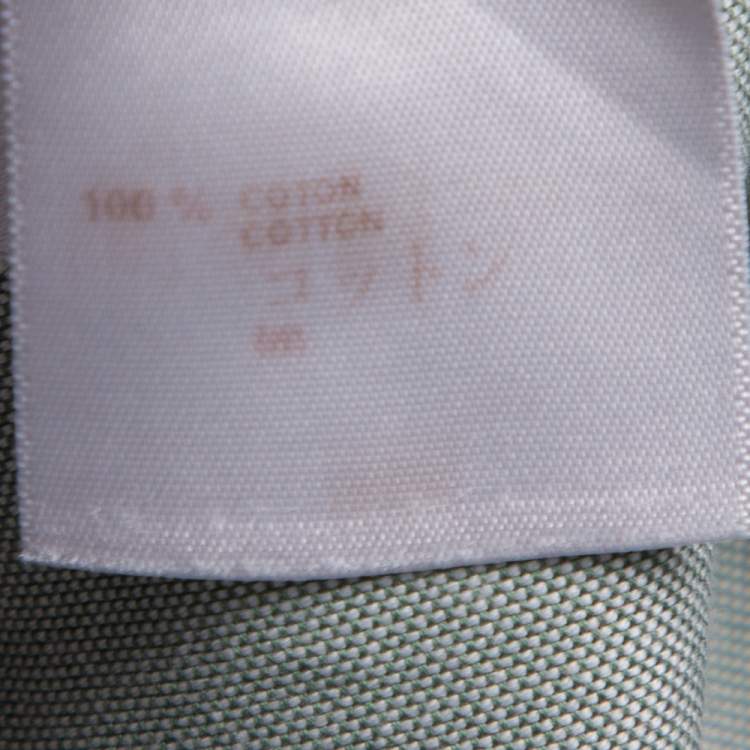 مملوكة مسبقًا Louis Vuitton Light Green Cotton Logo Embroidered Button Front Shirt M 