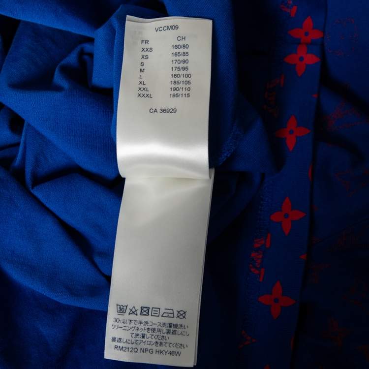 مملوكة مسبقًا Louis Vuitton Blue Gradient Monogram Print Cotton Short Sleeve T-Shirt M