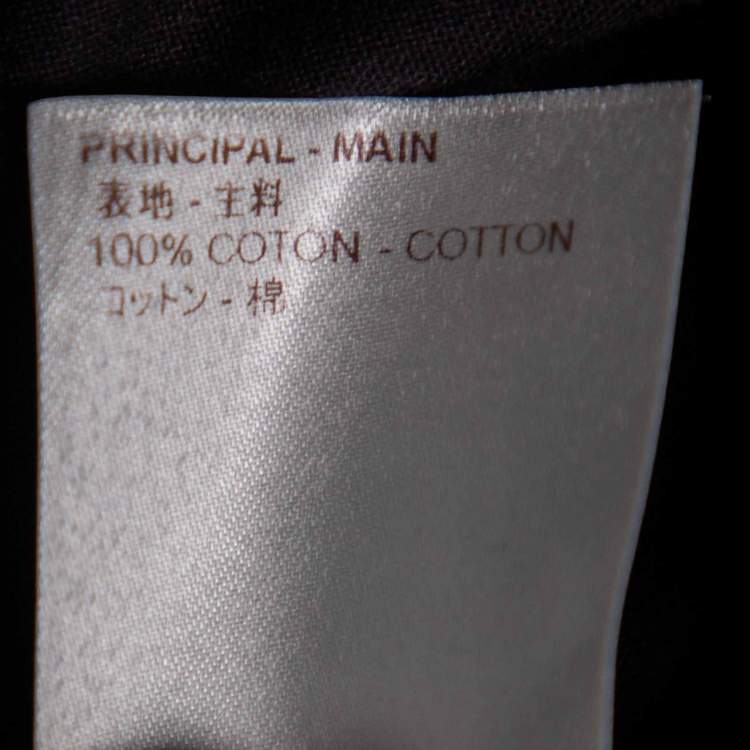 مملوكة مسبقًا Louis Vuitton Black Cotton Logo Patch Appliqued Short Sleeve T-Shirt L