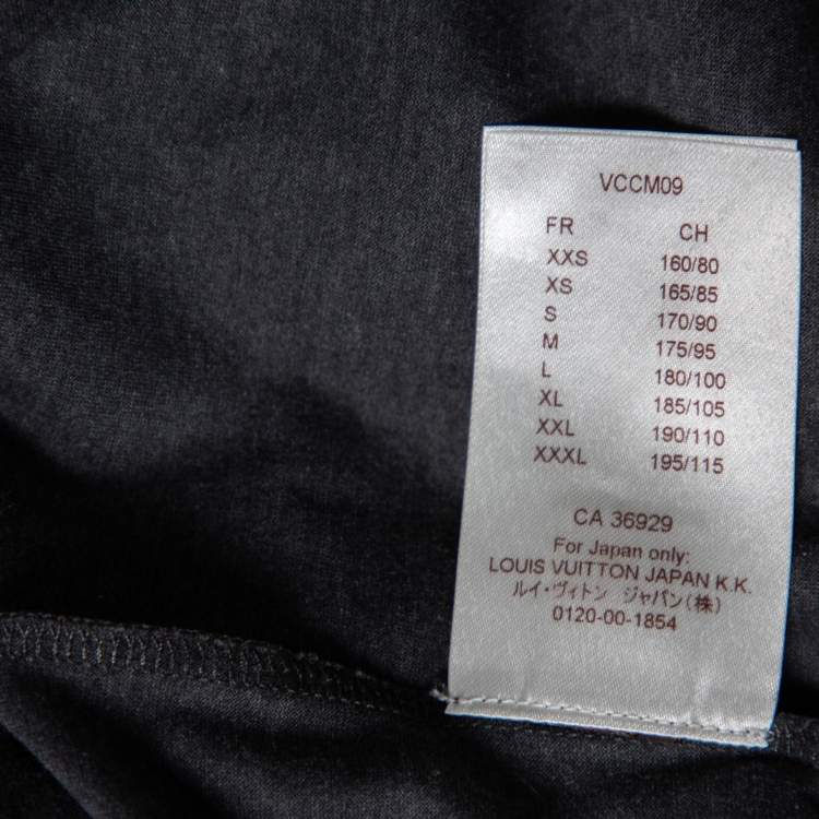 Pre Owned Louis Vuitton Grey Cotton Contrast Rib Detailed Crew Neck T-Shirt L
