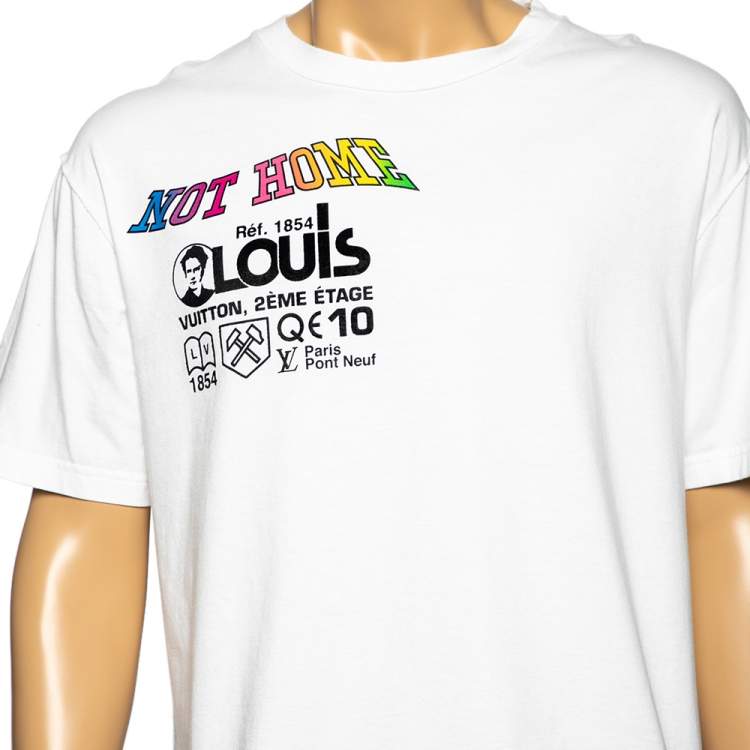 Pre Owned Louis Vuitton White Kansas Winds Printed Cotton T-Shirt L