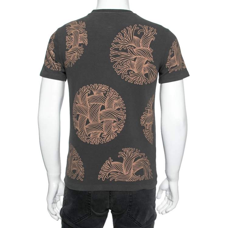 مملوكة مسبقًا Louis Vuitton Grey Printed Cotton Short Sleeve T-Shirt XS