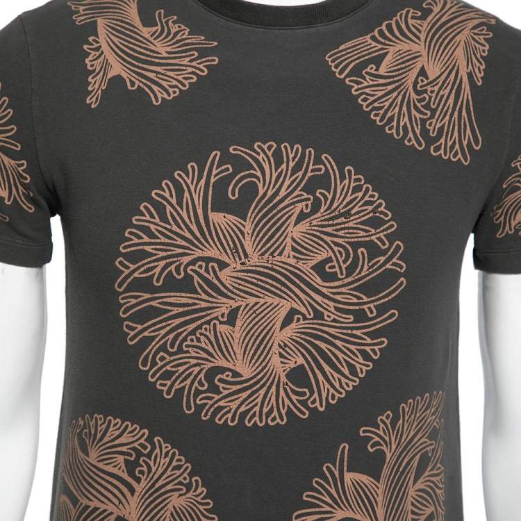 مملوكة مسبقًا Louis Vuitton Grey Printed Cotton Short Sleeve T-Shirt XS