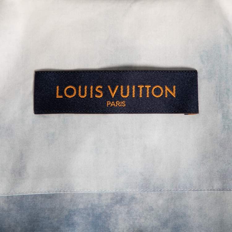Pre Owned Louis Vuitton Blue Cloud Print Cotton Long Sleeve Shirt S