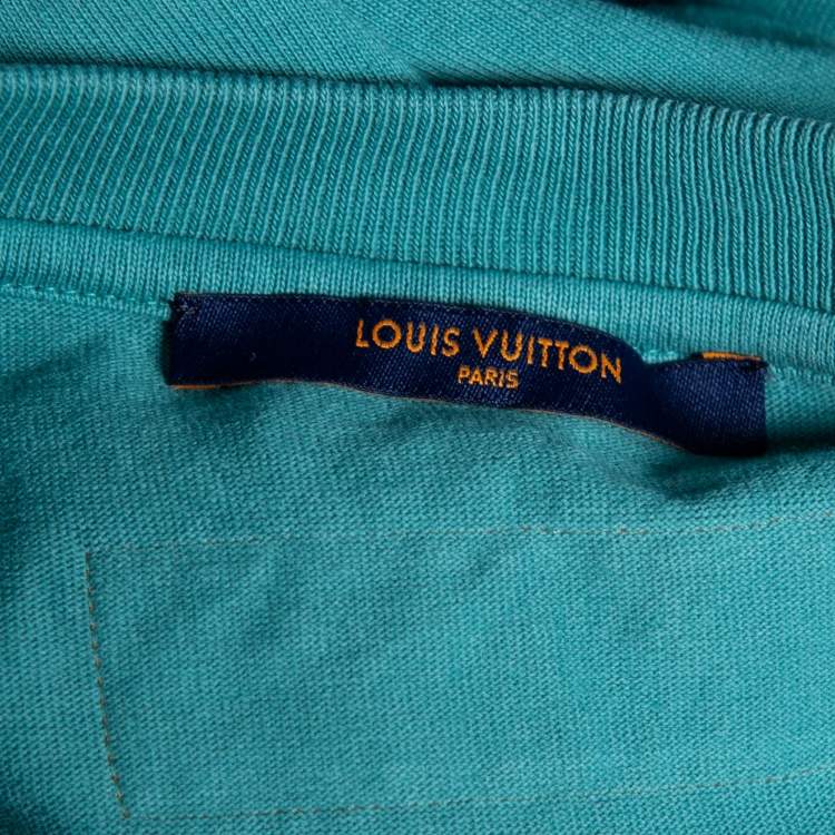 Pre Owned Louis Vuitton Green Terry Knit Oversized T-Shirt XL
