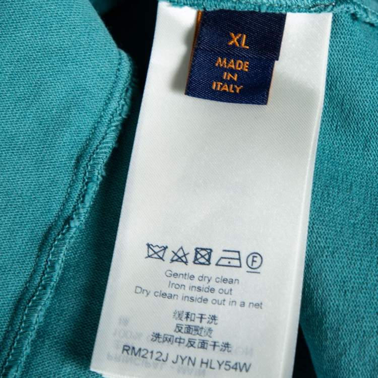 Pre Owned Louis Vuitton Green Terry Knit Oversized T-Shirt XL