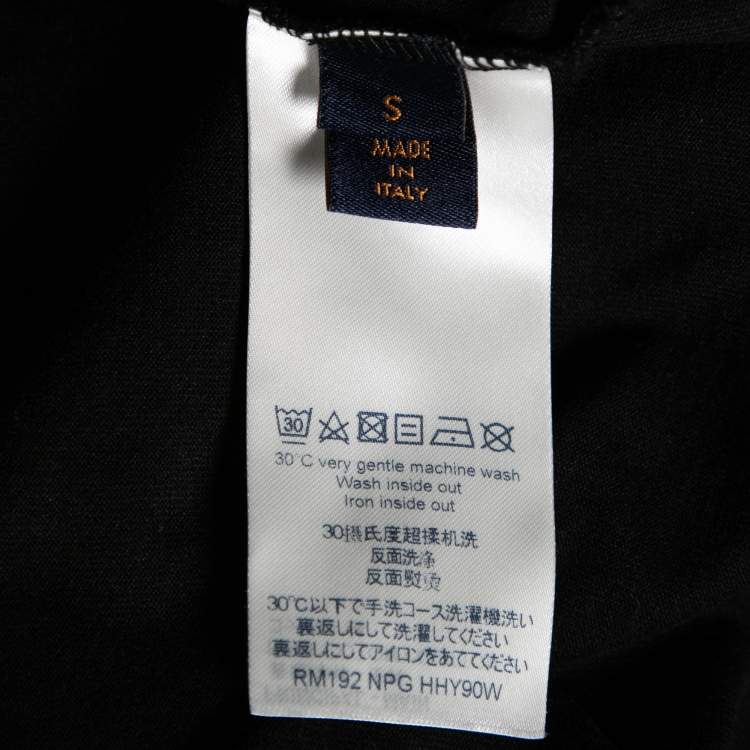 Pre Owned Louis Vuitton Black Cotton Smoke Printed T-Shirt S